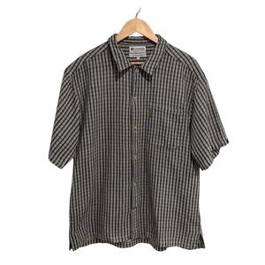 2/$25 Columbia Men's Plaid Short Sleeve Button-Down Shirt 100% Cotton